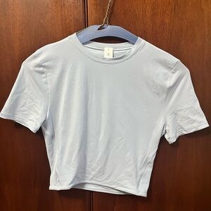 lululemon baby blue/light blue Crop Top